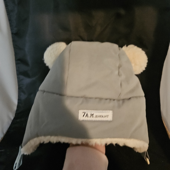 The Cub Hat 7AM Enfant Blue Gray  12 To 18 Months Winter Snow Hat - Picture 4 of 4